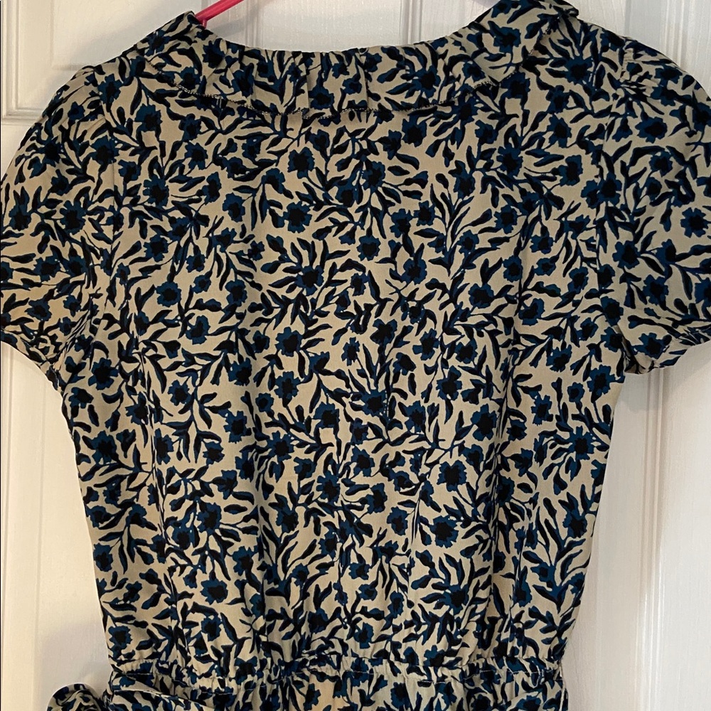 LOFT Blue and Gray Patterned Dress - Picture 6 of 7